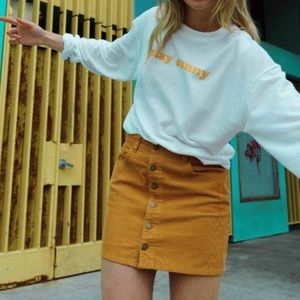 Mustard Corduroy Skirt - NWT